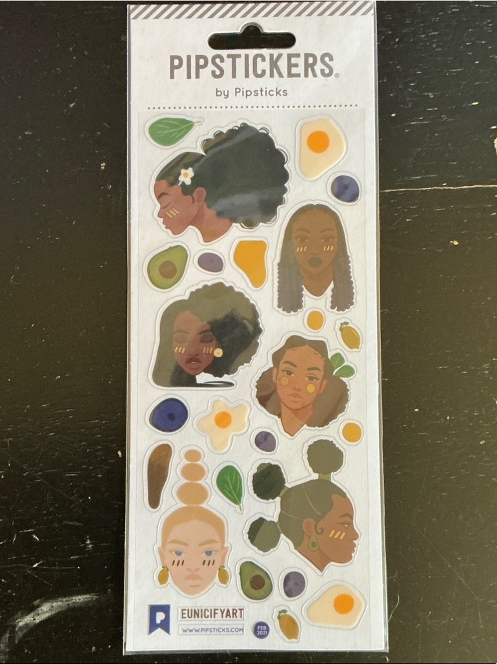 Pipsticks Afrocentric Faces Sticker Sheet - Multicolor